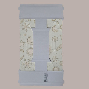 Cesto per Confezioni Regalo Natalizie in Cartoncino grafica White Rettangolare Medio 370x260H70mm 10 Pz [aafe703c]