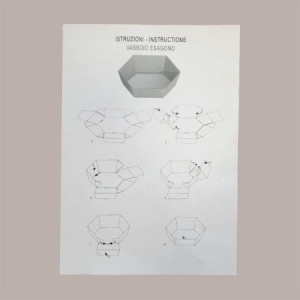 Cesto per Confezioni Natalizie Vassoio in Cartoncino Avana Liscio Esagonale Piccolo 200x170H70mm 10 Pz [56dd7382]