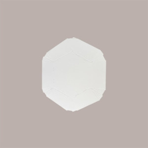 Cesto per Confezioni Natalizie 380x300H100mm Vassoio in Cartoncino Fibra Bianco Esagonale Medio 5 Pz [3016ab74]