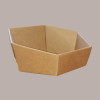 Cesto per Confezioni Natalizie Vassoio in Cartoncino Avana Liscio Esagonale Medio 380x300H100mm 5 Pz [02cd34c8]