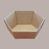 Cesto per Confezioni Natalizie Vassoio in Cartoncino Avana Liscio Esagonale Medio 380x300H100mm 5 Pz [dbeb77c5]