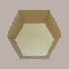 Cesto per Confezioni Natalizie Vassoio in Cartoncino Avana Liscio Esagonale Medio 380x300H100mm 5 Pz [6cf6b6c1]