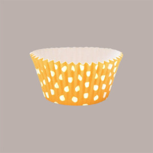 Pirottino Rotondo per Muffin o Cupcake in Carta Forno Arancio a Pois Bianco 135 Pz [b05c3ac6]