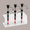 Distributore Dosatore Salse e Creme 3 Dispenser 1650 ml in Plexiglass, Acciaio e Finiture Nere [5524df60]
