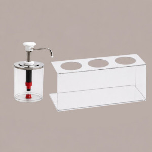 Distributore Dosatore Salse e Creme Plexiglass 3 dispenser 950 ml Finitura Bianche [337b984d]