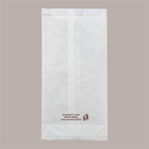 10 Kg Sacchetto Carta Politenata Antigrasso Spuntini Sfiziosi 12x26 [bfe5c5ff]